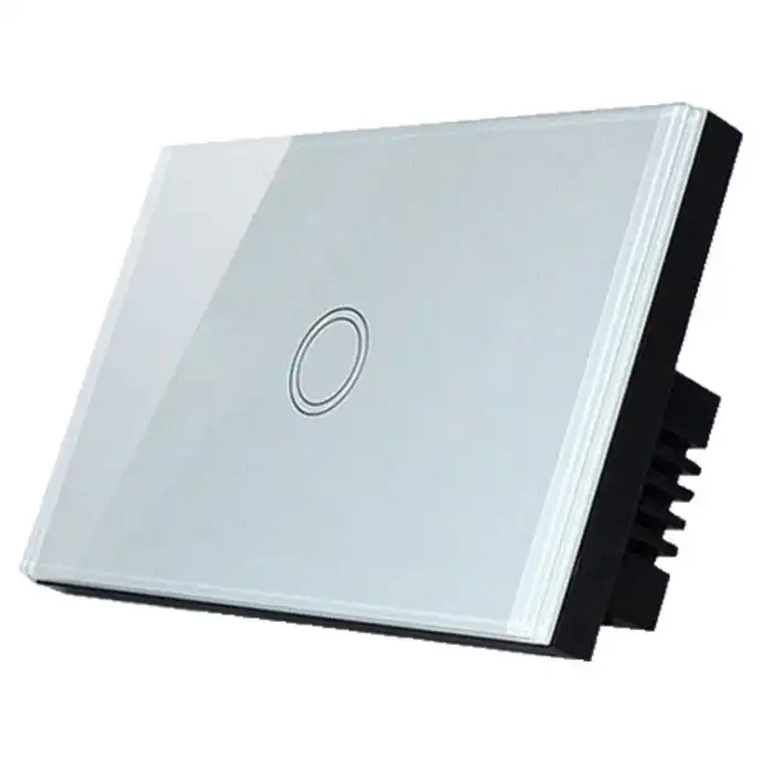 US Regulations 118mm x 120mm Rectangular Wall Glass Panel Touch Screen Smart Main Switch
