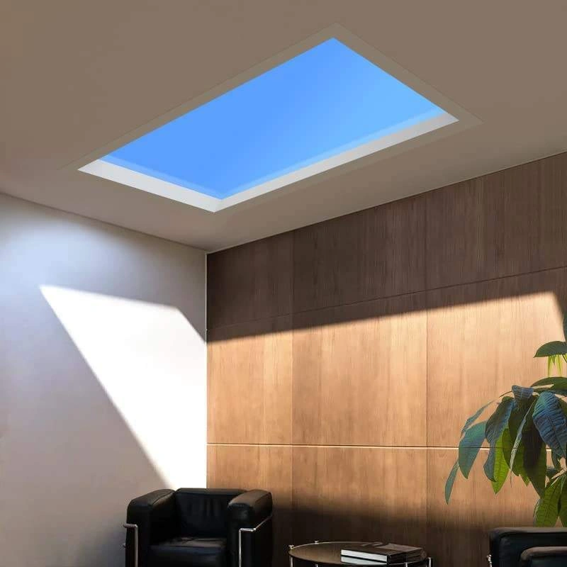 Ceiling Skylight with Light Fixture, Adjustable Daylight