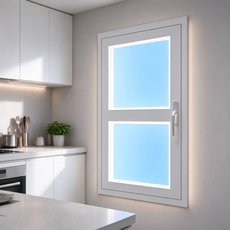 Fake Kitchen Window LED Panel | No-Window Wall Light