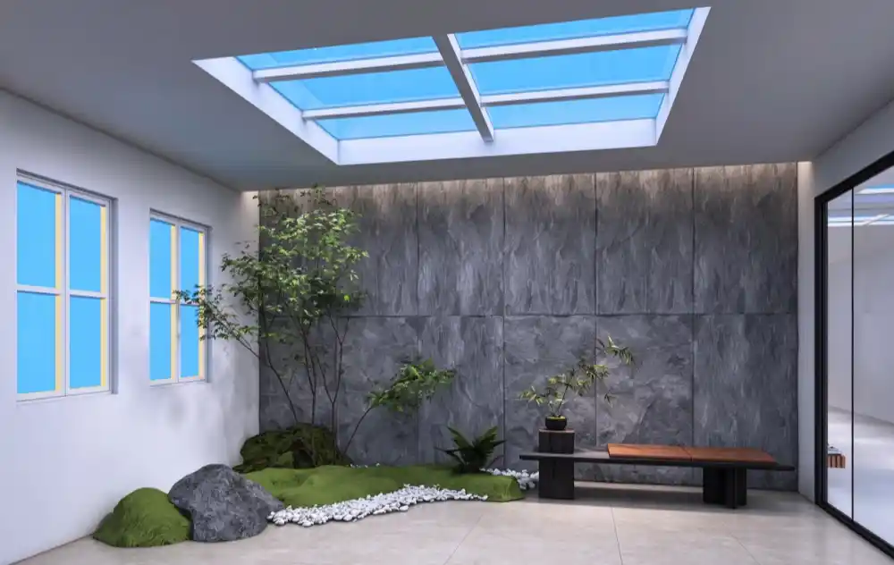 fake window that mimics natural light